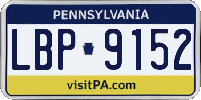 PA license plate LBP9152