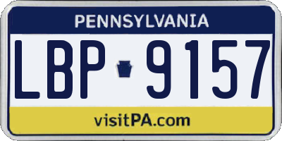 PA license plate LBP9157