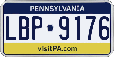 PA license plate LBP9176
