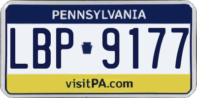 PA license plate LBP9177