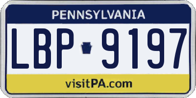 PA license plate LBP9197