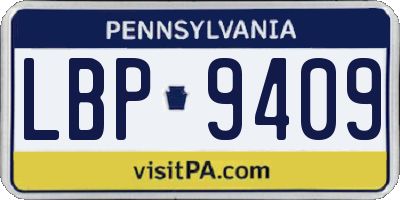 PA license plate LBP9409