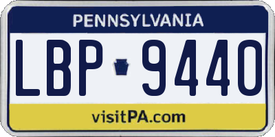 PA license plate LBP9440