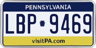 PA license plate LBP9469