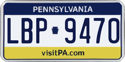 PA license plate LBP9470