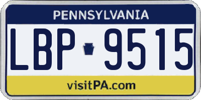 PA license plate LBP9515