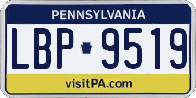 PA license plate LBP9519