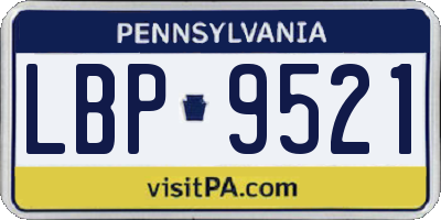 PA license plate LBP9521