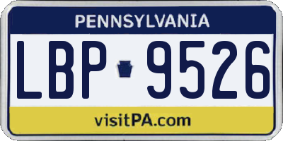 PA license plate LBP9526