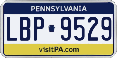 PA license plate LBP9529