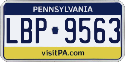 PA license plate LBP9563