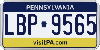 PA license plate LBP9565