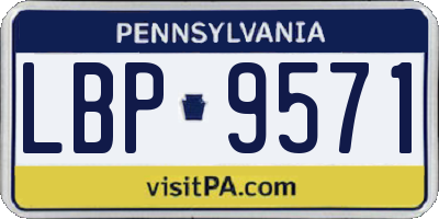 PA license plate LBP9571