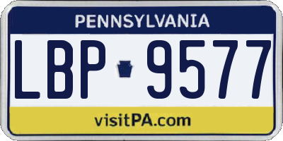 PA license plate LBP9577