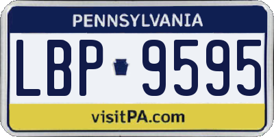 PA license plate LBP9595