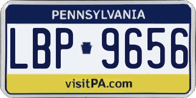 PA license plate LBP9656