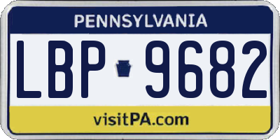PA license plate LBP9682