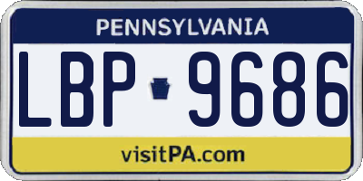 PA license plate LBP9686