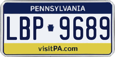 PA license plate LBP9689