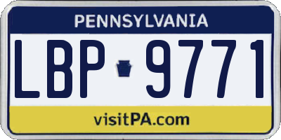 PA license plate LBP9771
