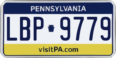 PA license plate LBP9779