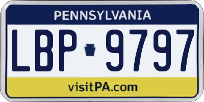 PA license plate LBP9797