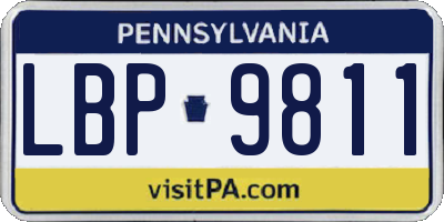 PA license plate LBP9811