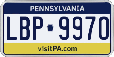 PA license plate LBP9970