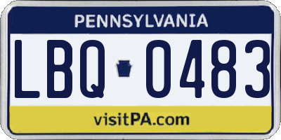 PA license plate LBQ0483