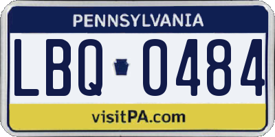PA license plate LBQ0484