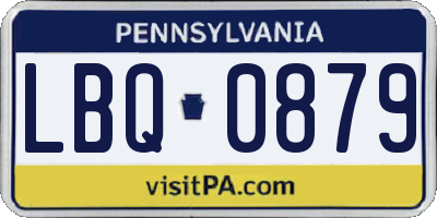PA license plate LBQ0879