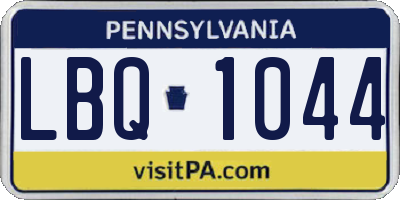PA license plate LBQ1044