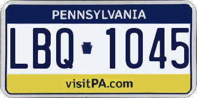 PA license plate LBQ1045