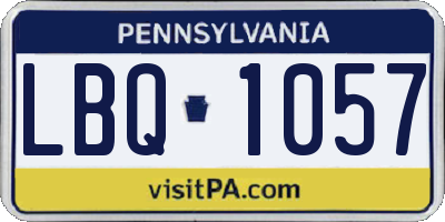 PA license plate LBQ1057