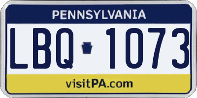 PA license plate LBQ1073