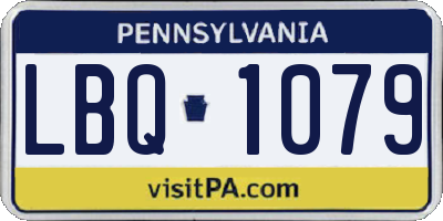 PA license plate LBQ1079