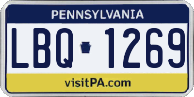 PA license plate LBQ1269