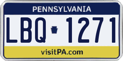 PA license plate LBQ1271