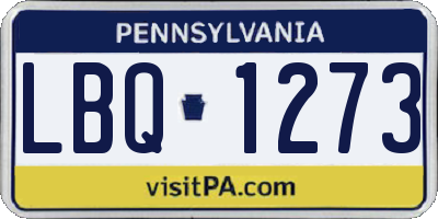 PA license plate LBQ1273