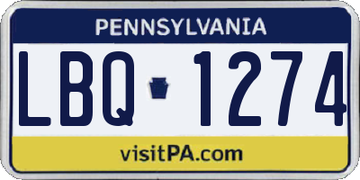 PA license plate LBQ1274