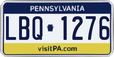 PA license plate LBQ1276