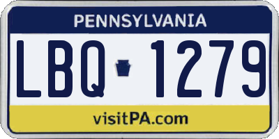 PA license plate LBQ1279