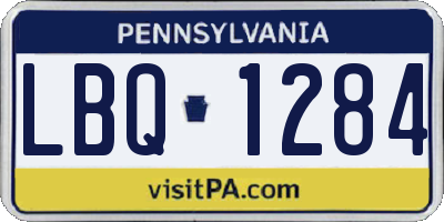 PA license plate LBQ1284