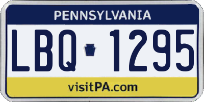 PA license plate LBQ1295