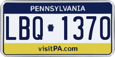 PA license plate LBQ1370
