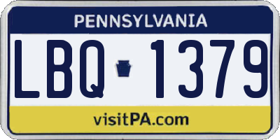 PA license plate LBQ1379