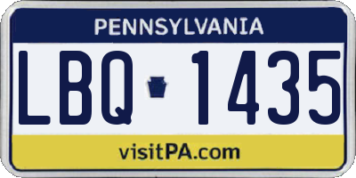 PA license plate LBQ1435