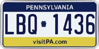 PA license plate LBQ1436