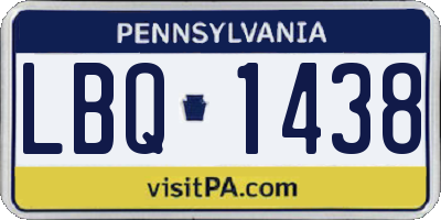 PA license plate LBQ1438