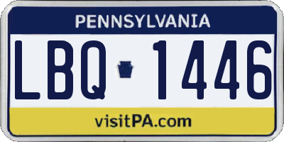 PA license plate LBQ1446